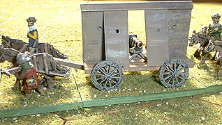 Wagon with trestle-gun