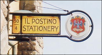 Photo: Signboard, Il Postino Stationery, Tokyo DisneySea