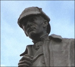 Photo: Sherlock Holmes's Face, Sherlock Holmes Statue, Edinburgh