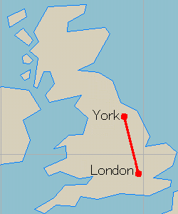 Route Map: York - London