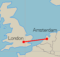 Route Map: London - Amsterdam