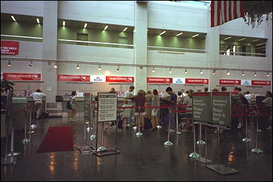 Photo: Northwest Airlines Check-in Counter, Logan International Airport