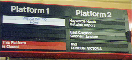 Photo: Indicator, Hove Station