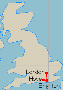 Route Map: London - Brighton - Hove