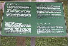 Photo: Explanatory Board, Sherlock Holmes Statue 1