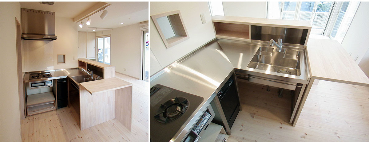 オリジナルステンレスキッチン