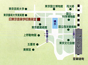 奏楽堂への案内図