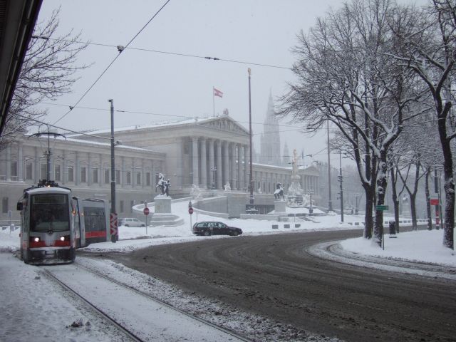 Wien with snow