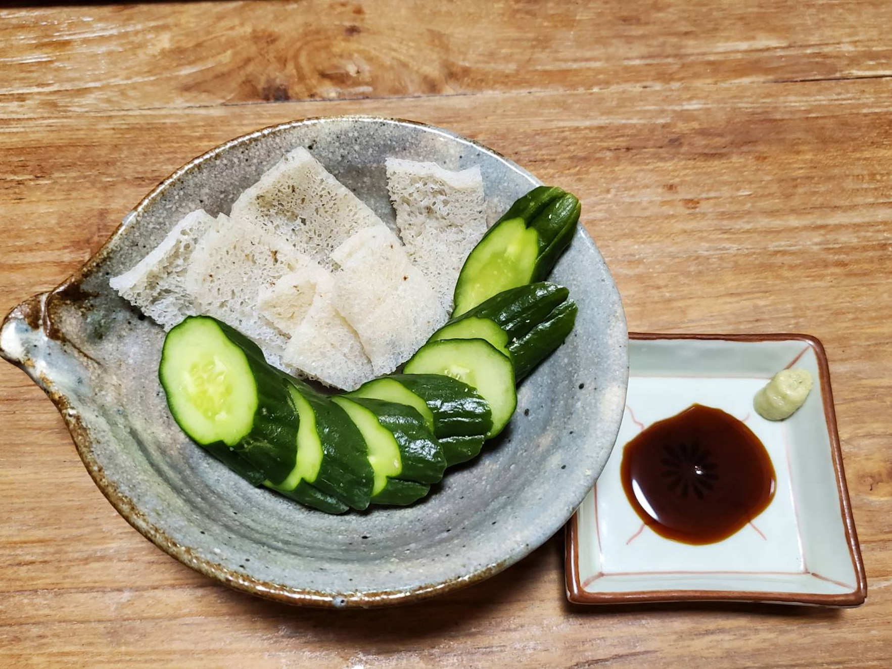 Shimi-konnayku dish from Japan