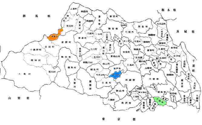 埼玉県の地図