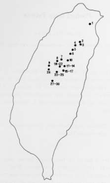 台湾での採集地