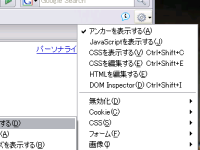 [Web Developer Tool Button 使用画面]