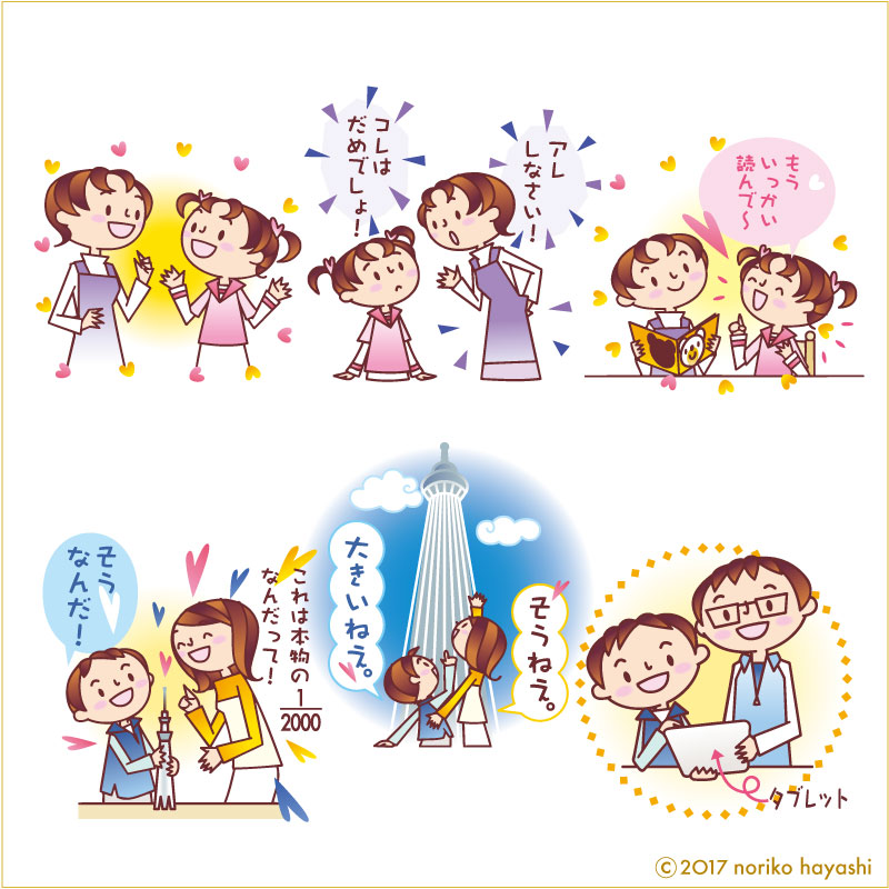 お母さんと私。お父さんとぼく。お母さんとぼく。
