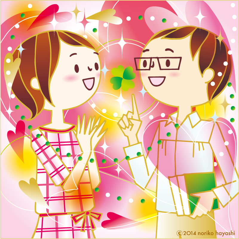 イラスト  気持ちが変わるかもとイメチェンした「梓さん」。心を支えてくれる男性に巡り会う。