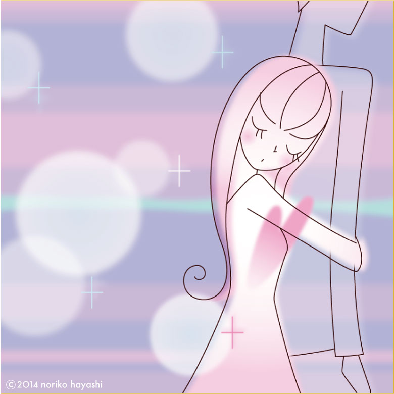 イラスト 追いかけて後から抱きしめても彼の心は離れてく。切なくて重たい彼女。