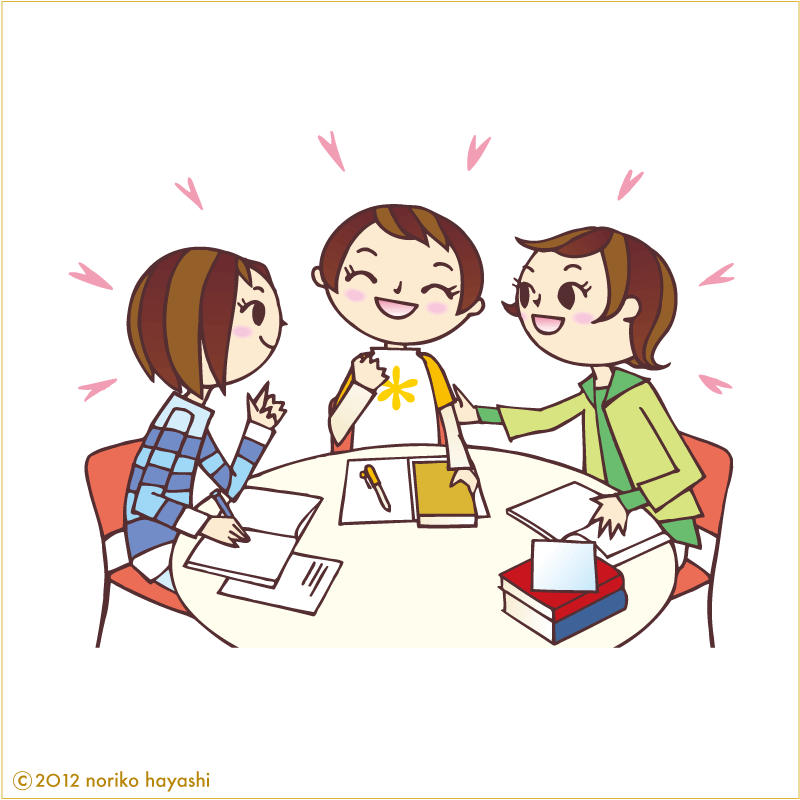 放課後は、グループで教え合いながら勉強したり。
