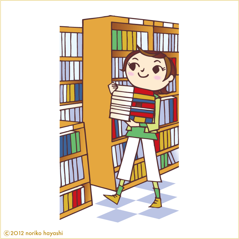 図書館で集中して勉強。