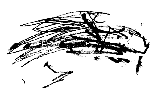 大きいストロークのなぐり描き