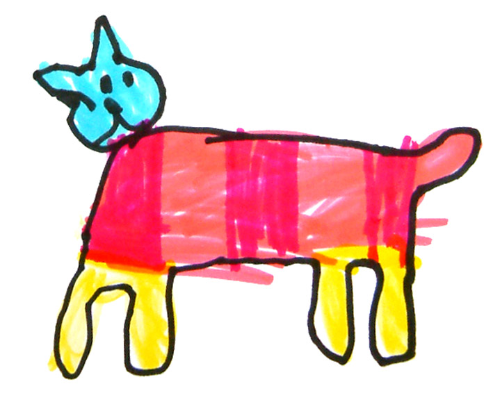 つながった輪郭線で描く