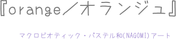  『orange／オランジュ』
マクロビオティック・パステル和(NAGOMI)アート