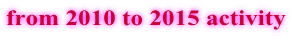 from 2010 to 2015 activity