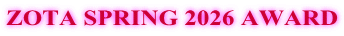 ZOTA SPRING 2026 AWARD