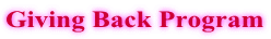 Giving Back Program
