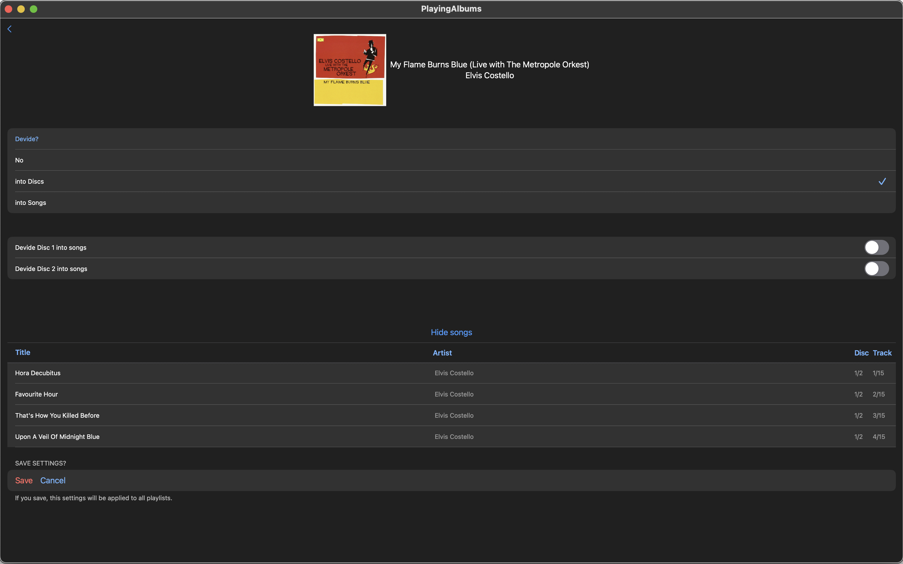 PlayingAlbums for iOS