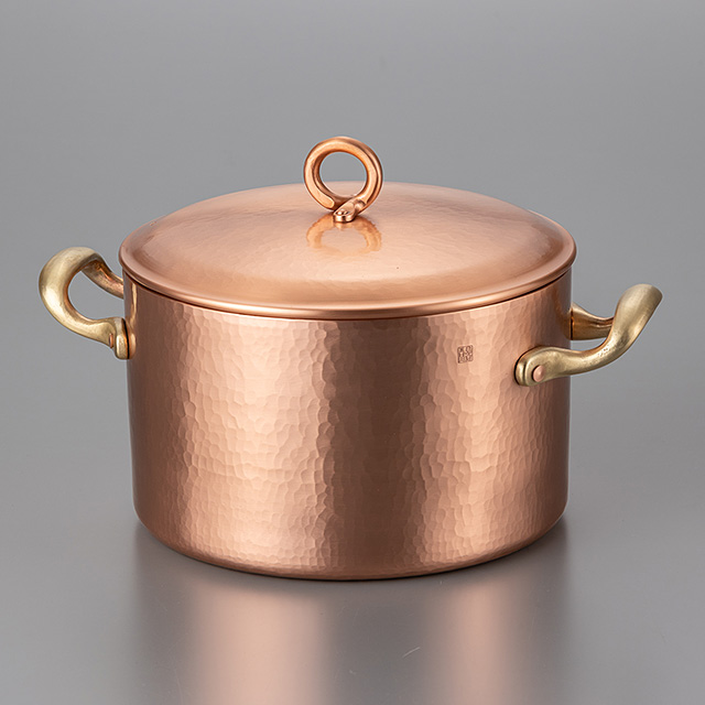 Tsubame-Tsuiki Hand-Pounded Copper Coffee Kettle with Strainer 1.1L