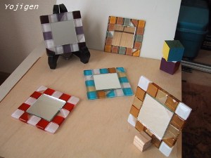 Small Fused Glass Mirrors
