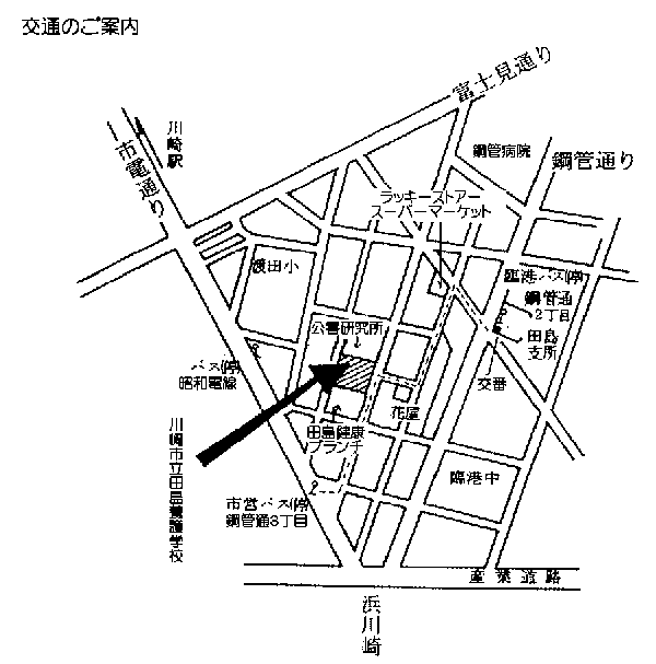 �c���{��w�Z�܂ł̒n�}