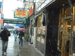snowing in Astoria