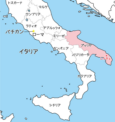 イタリアの地図