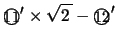 $\Maru{\small {11}}'\times \kon{2}-\Maru{\small {12}}'$