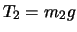 $T_2=m_2g$