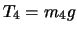 $T_4=m_4g$
