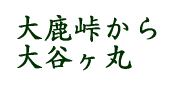 大鹿峠から大谷ヶ丸