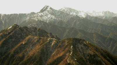 山頂から白峰三山