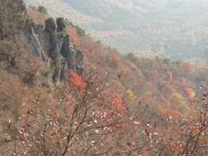 天狗岩ら俯瞰する大黒岩基部