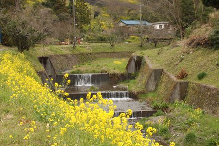 尺里(ひさり)の里なかを流れる尺里川