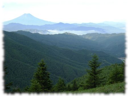 牛の寝通りから夏富士遠望