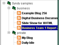 フィードを選択