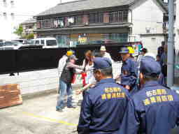 名古屋市道徳消防団　震災訓練活動