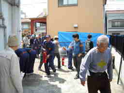 名古屋市道徳消防団　震災訓練活動