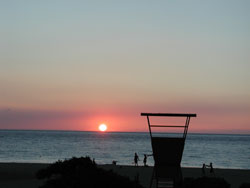 ハプナビーチの夕日