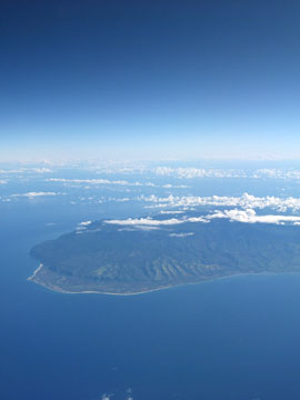 飛行機から見るカウアイ島