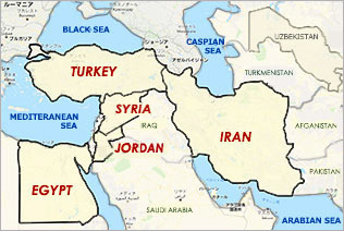 Map of the 
Middle East