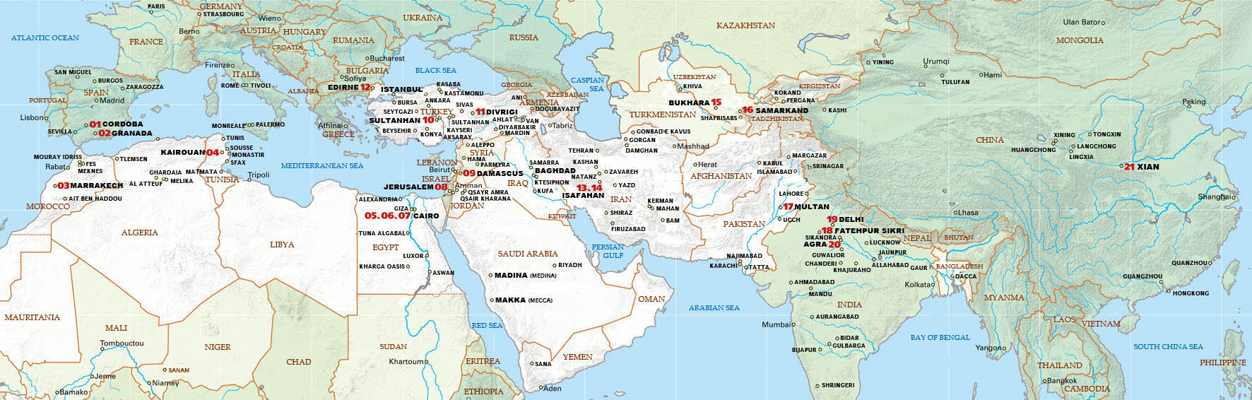 MAP of ISLAMIC ARCHITECTURE