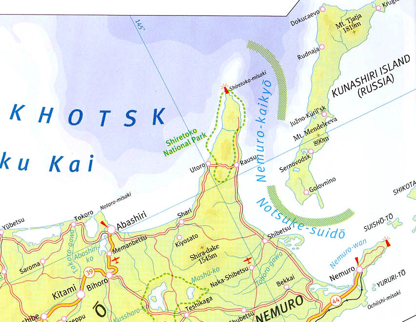 海外の地図における北方領土の表示
