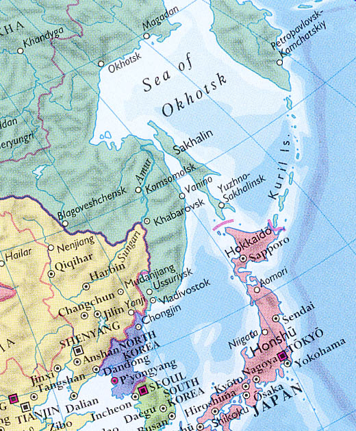 海外の地図における北方領土の表示